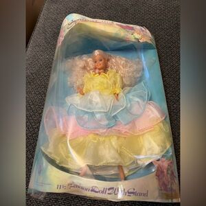 Vintage Fashion Doll in Pastel Ruffle Dress